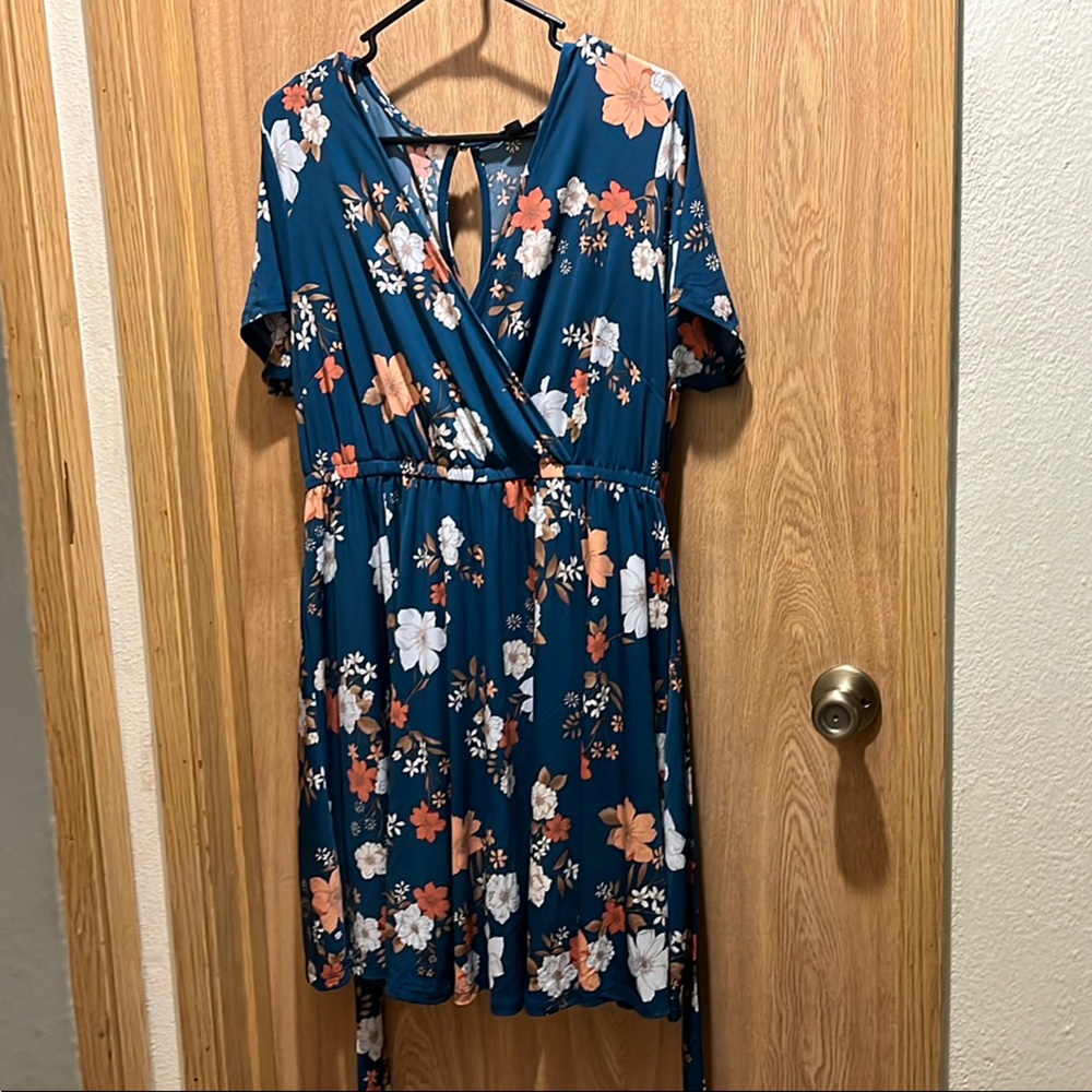 Torrid Teal Floral Jumpsuit
